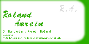 roland amrein business card